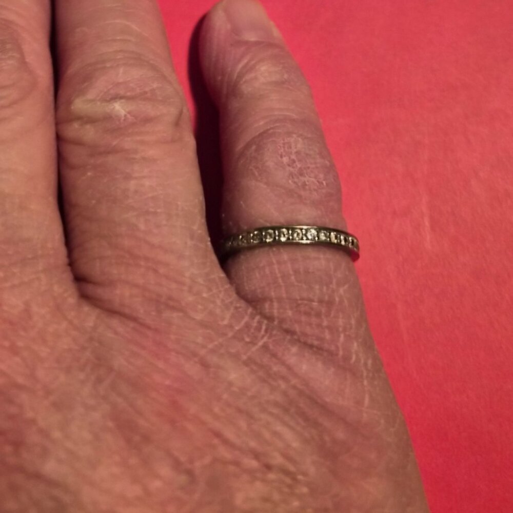 Vintage 925 CZ Eternity Ban